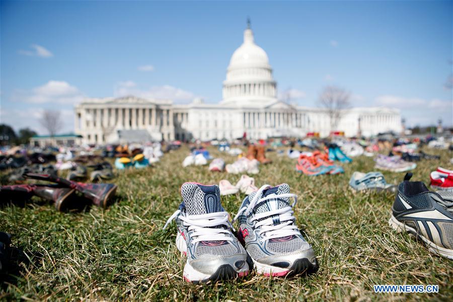 U.S.-WASHINGTON D.C.-SCHOOL SHOOTINGS-PROTEST-SHOES