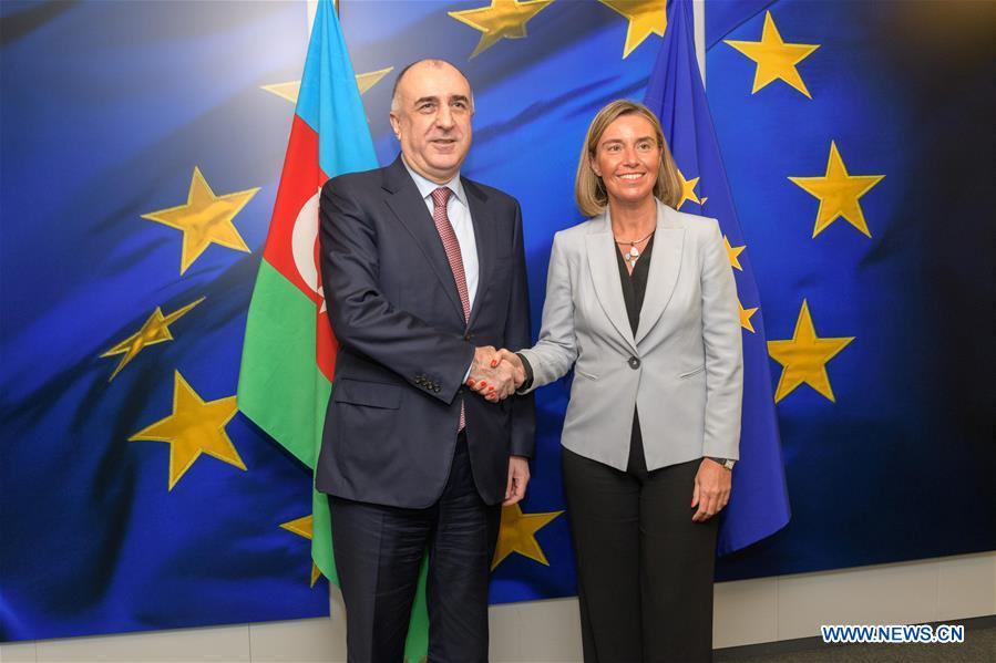 BELGIUM-BRUSSELS-EU-MOGHERINI-AZERBAIJAN-FM-MEETING