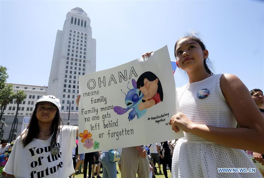 U.S.-LOS ANGELES-PROTEST-IMMIGRANTION POLICY