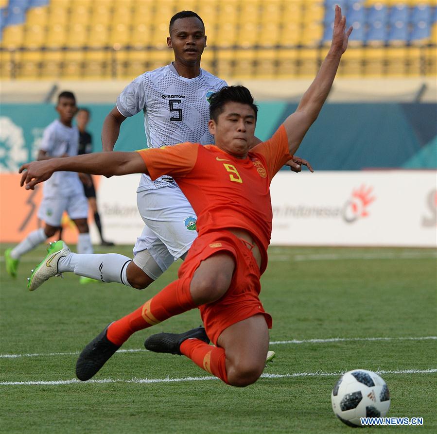 (SP)INDONESIA-BANDUNG-ASIAN GAMES-FOOTBALL-CHINA VS TIMOR LESTE