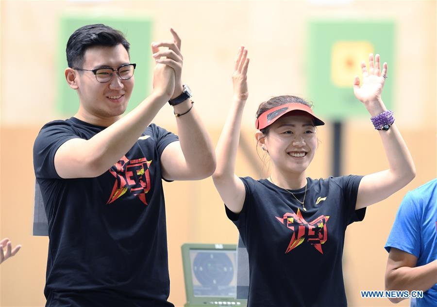 (SP)INDONESIA-PALEMBANG-ASIAN GAMES-SHOOTING-10M AIR PISTOL MIXED TEAM