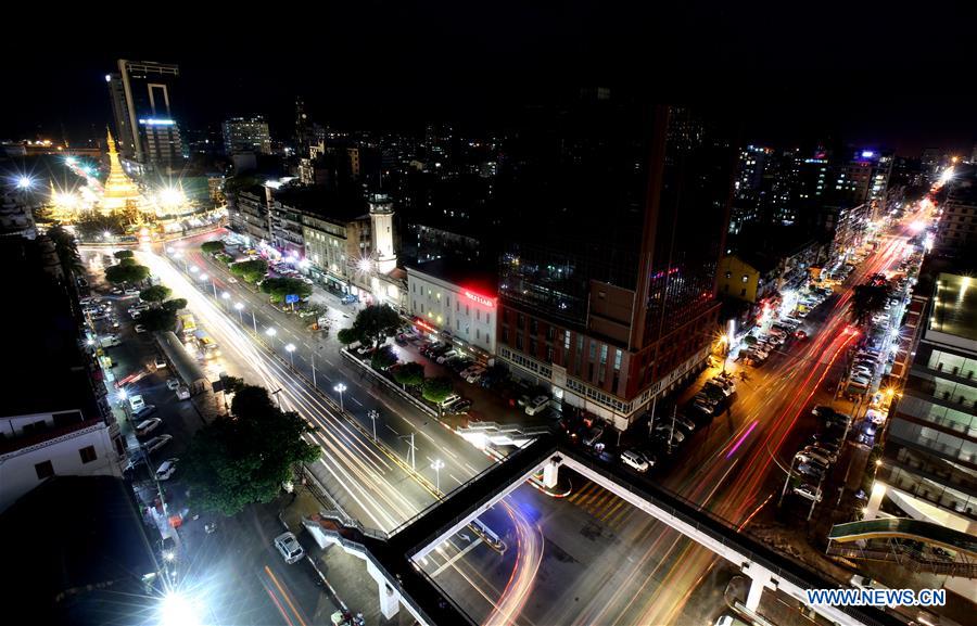 MYANMAR-YANGON-NIGHT VIEW