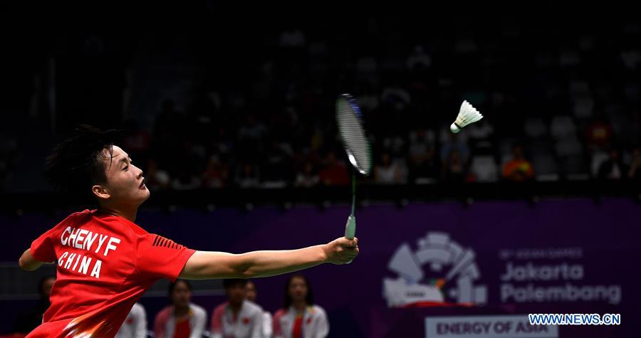 (SP)INDONESIA-JAKARTA-ASIAN GAMES-BADMINTON-WOMEN'S TEAM FINAL