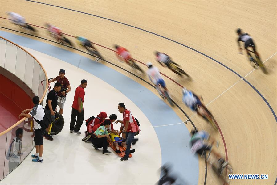 (SP)INDONESIA-JAKARTA-ASIAN GAMES-TRACK CYCLING-MEN'S MADISON