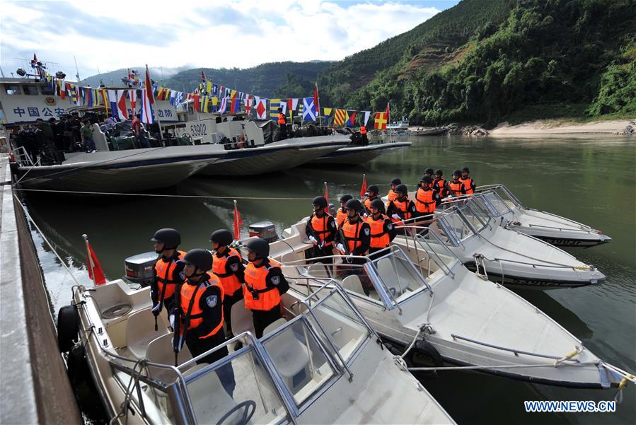 CHINA-LAOS-MYANMAR-THAILAND-MEKONG RIVER-JOINT PATROL