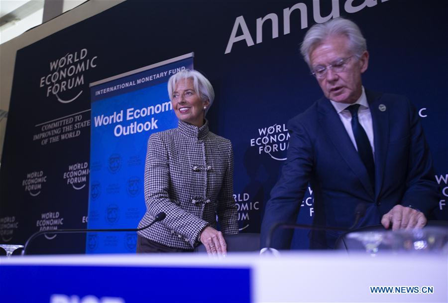 SWITZERLAND-DAVOS-IMF-WORLD ECONOMIC OUTLOOK-LOWER GROWTH FORECAST