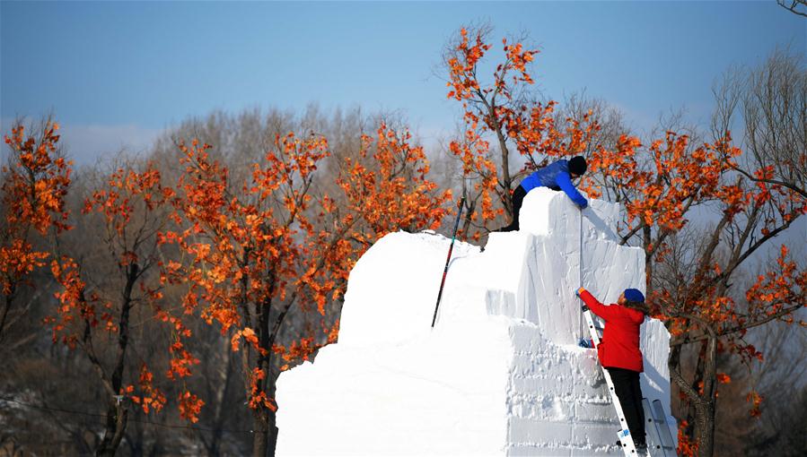 CHINA-HEILONGJIANG-HARBIN-ART ELITE-SNOW SCULPTURE COMPETITION (CN)