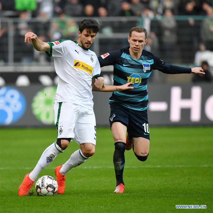 (SP)GERMANY-MOENCHENGLADBACH-SOCCER-BUNDESLIGA-HERTHA BSC VS MOENCHENGLADBACH