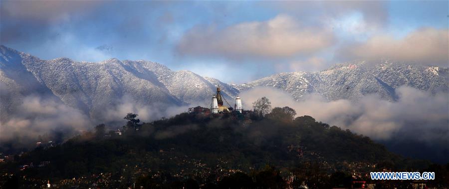 NEPAL-KATHMANDU-SNOW COVERED HILLS