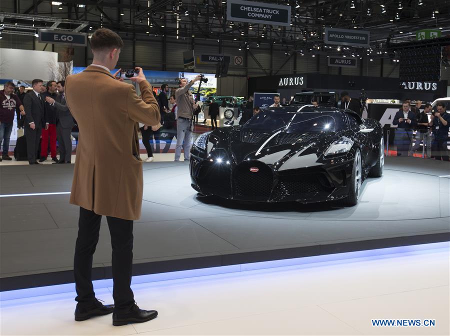 SWITZERLAND-GENEVA-INTERNATIONAL MOTOR SHOW-BUGATTI-LA VOITURE NOIRE