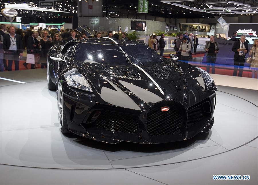 SWITZERLAND-GENEVA-INTERNATIONAL MOTOR SHOW-BUGATTI-LA VOITURE NOIRE