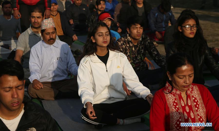 NEPAL-KATHMANDU-YOGA PRACTICE