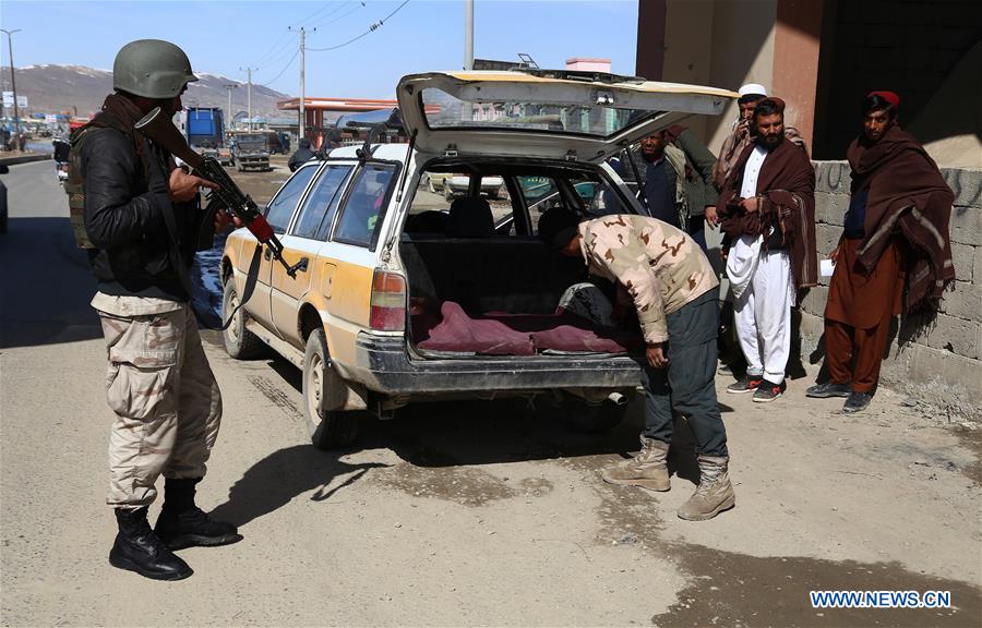 AFGHANISTAN-GHAZNI-SECURITY CHECKPOINT