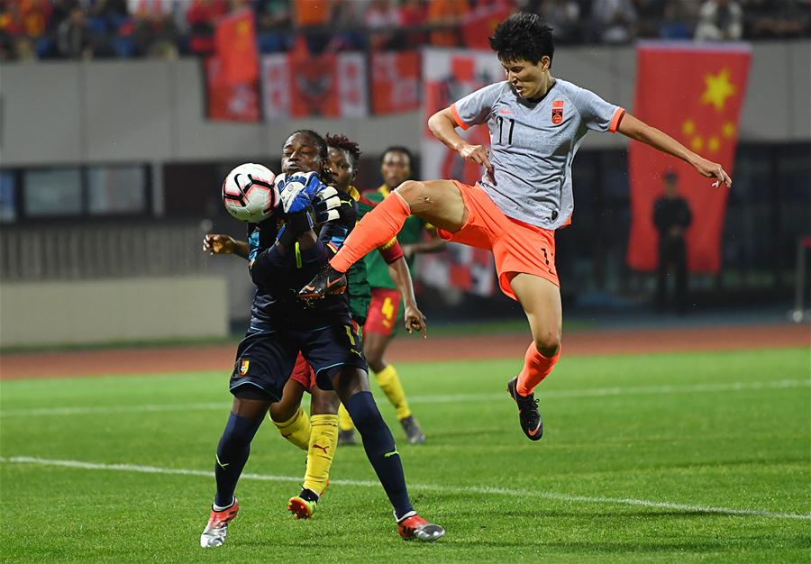 (SP)CHINA-WUHAN-FOOTBALL-INTERNATIONAL WOMEN'S FOOTBALL TOURNAMENT WUHAN 2019 FINAL-CHINA VS CAMEROON