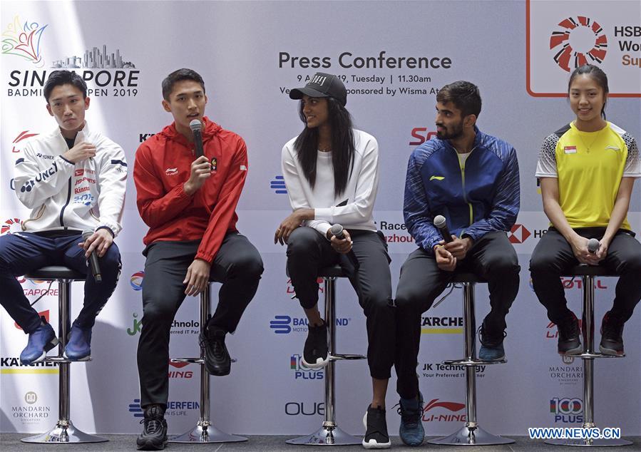 (SP)SINGAPORE-BADMINTON-SINGAPORE OPEN-PRESS CONFERENCE