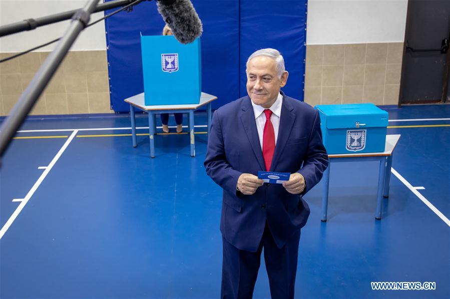 MIDEAST-JERUSALEM-ELECTION-ISRAELI PM-VOTE