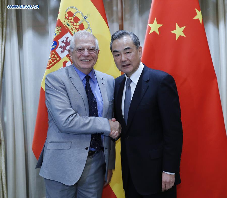 CHINA-BEIJING-WANG YI-SPANISH FM-MEETING (CN)