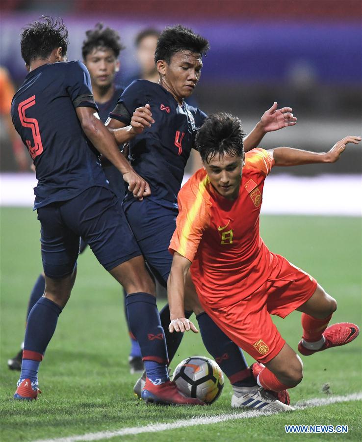 (SP)CHINA-CHENGDU-FOOTBALL-PANDA CUP INTERNATIONAL YOUTH TOURNAMENT-CHN U18 VS THA U18 (CN)