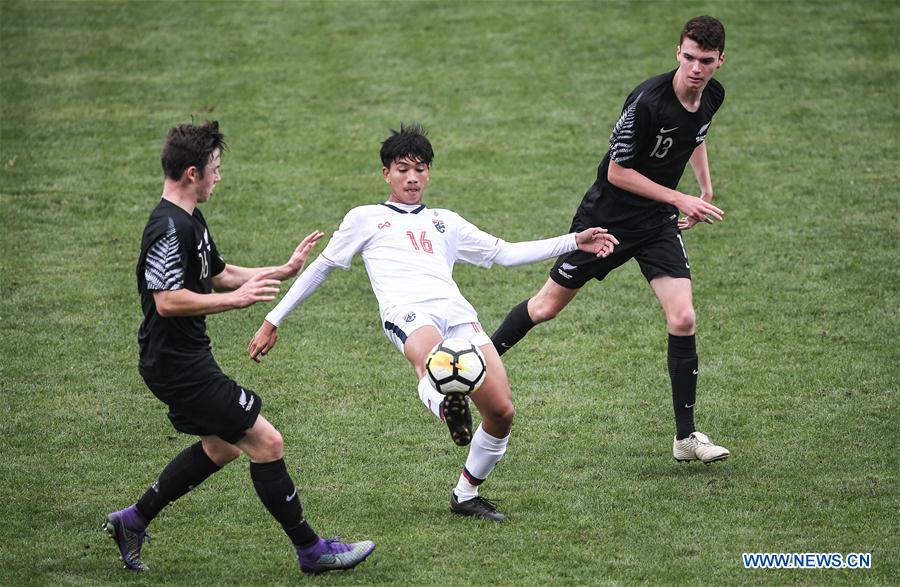 (SP)CHINA-CHENGDU-FOOTBALL-PANDA CUP INTERNATIONAL YOUTH TOURNAMENT-NZL U18 VS THA U18 (CN)