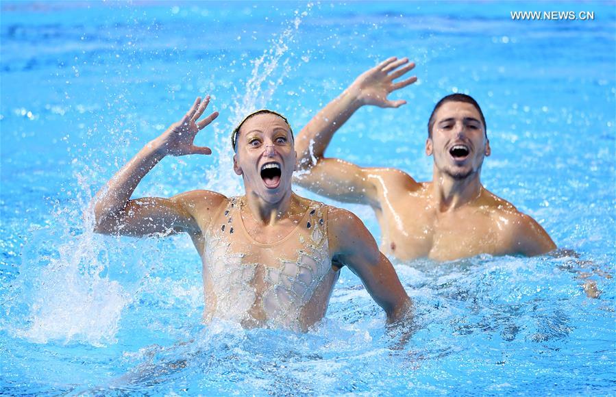 (SP)SOUTH KOREA-GWANGJU-FINA WORLD CHAMPIONSHIPS-ARTISTIC SWIMMING-MIXED DUET FREE