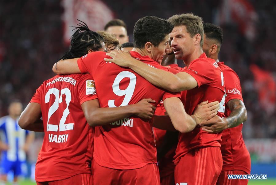 (SP)GERMANY-MUNICH-SOCCER-BUNDESLIGA-BAYERN MUNICH VS HERTHA