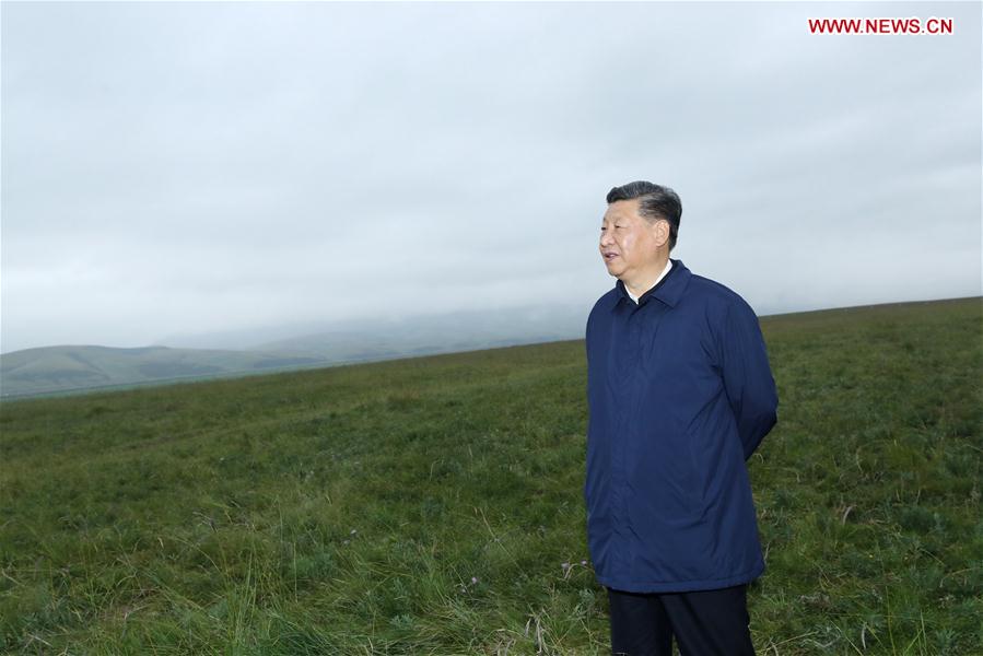 CHINA-GANSU-SHANDAN COUNTY-XI JINPING-INSPECTION (CN)