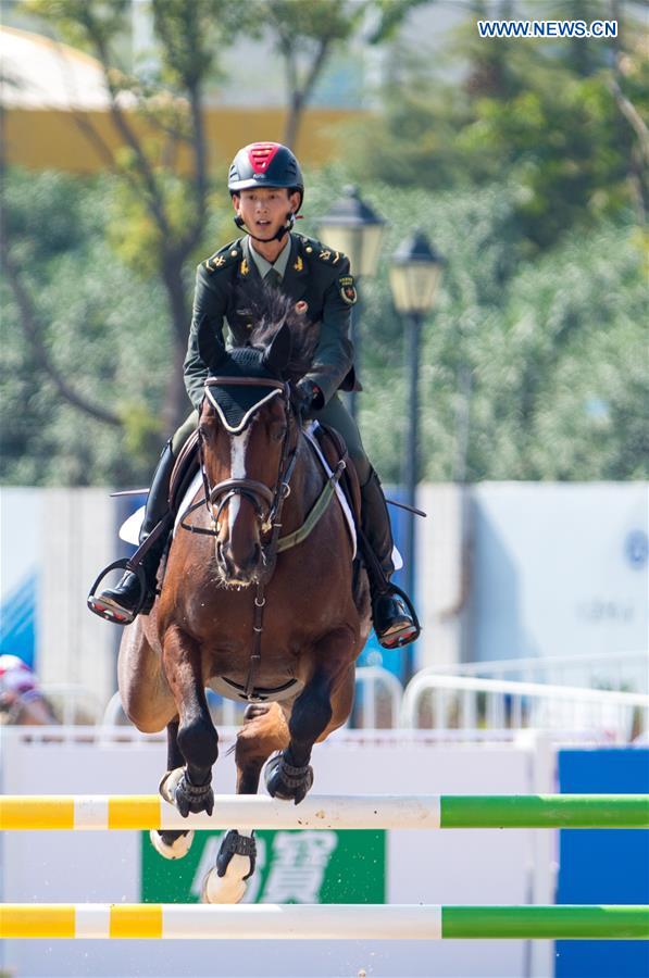 (SP)CHINA-WUHAN-7TH MILITARY WORLD GAMES-EQUESTRIAN-JUMPING INDIVIDUAL  