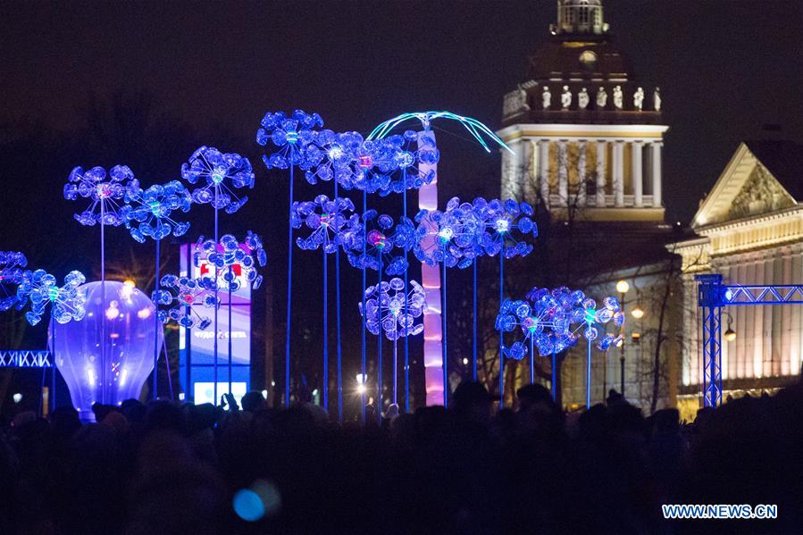 RUSSIA-ST. PETERSBURG-LIGHT SHOW