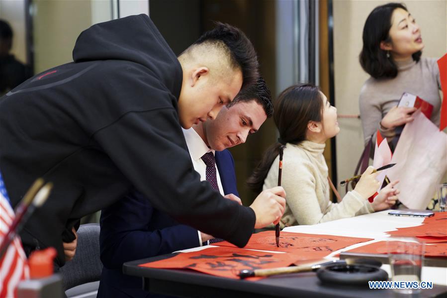 U.S.-NEW YORK-CHINESE NEW YEAR-STUDENTS-CELEBRATION