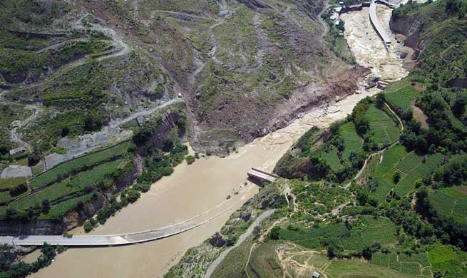 Relief work ongoing as continuous rainstorms trigger landslide in NW China's Gansu