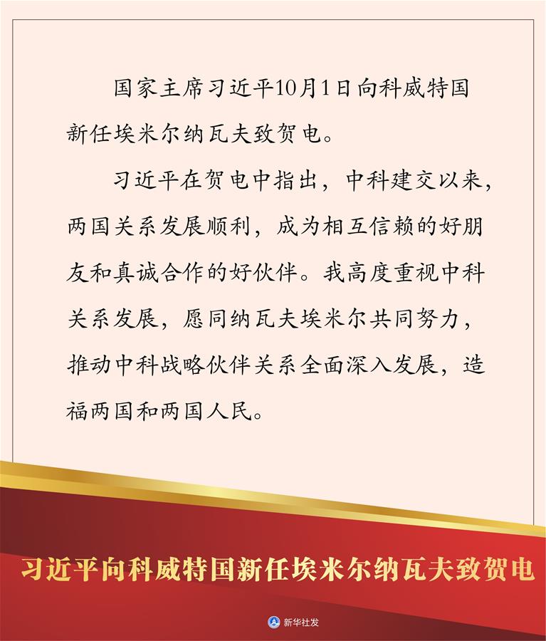 （图表）［国际］习近平向科威特国新任埃米尔纳瓦夫致贺电